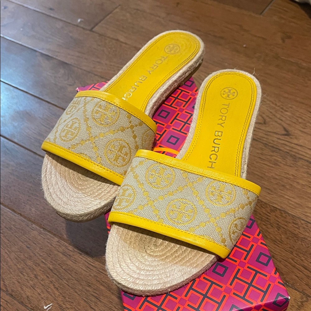Tory Burch Goldfinch Jacquard Espadrille Slides